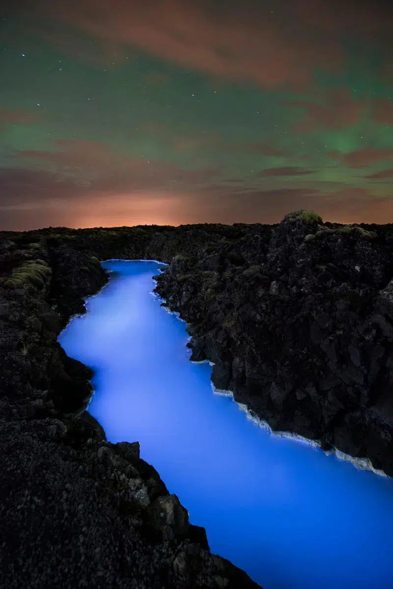 Blue Lagoon and Green Skies, by Garret Suhrie-PurePhoto