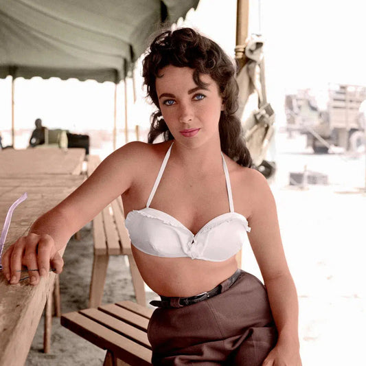 Elizabeth Taylor Behind the Scenes (color), from The Wild Ones collection-PurePhoto