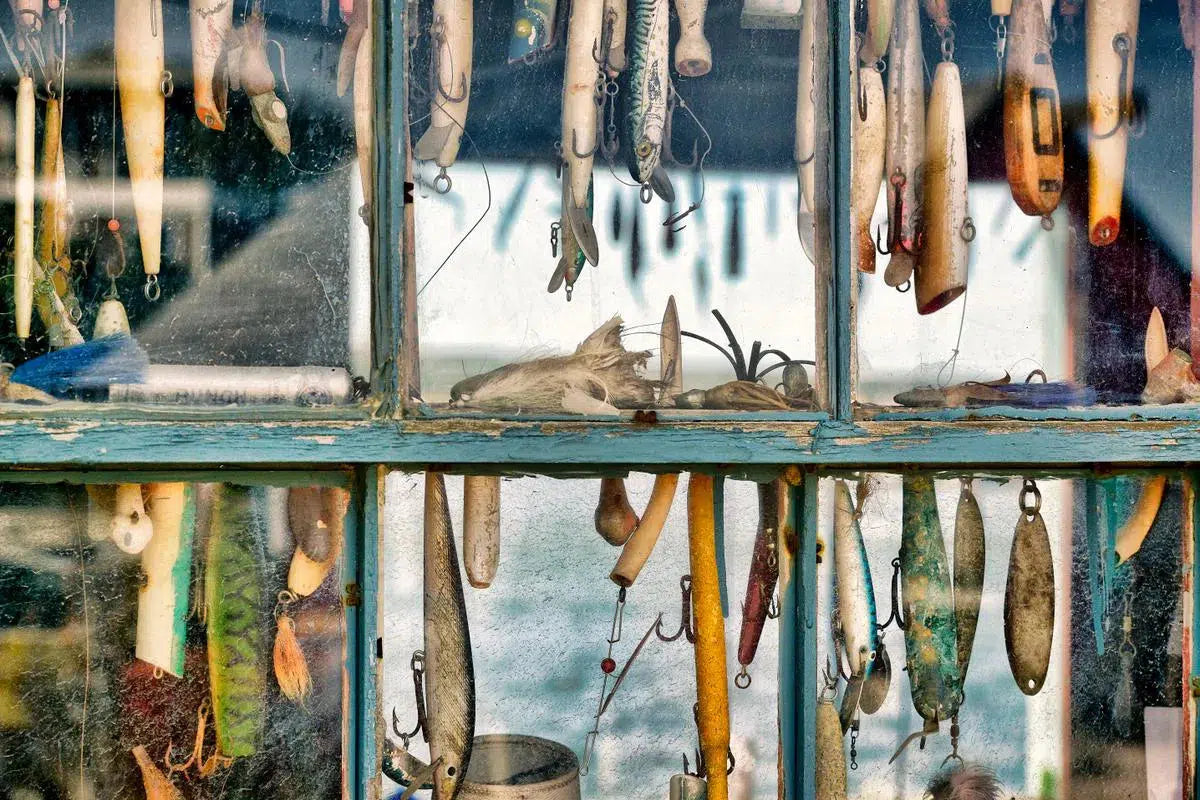 fish lure on fence Hooks and Lures, by John Greim – PurePhoto