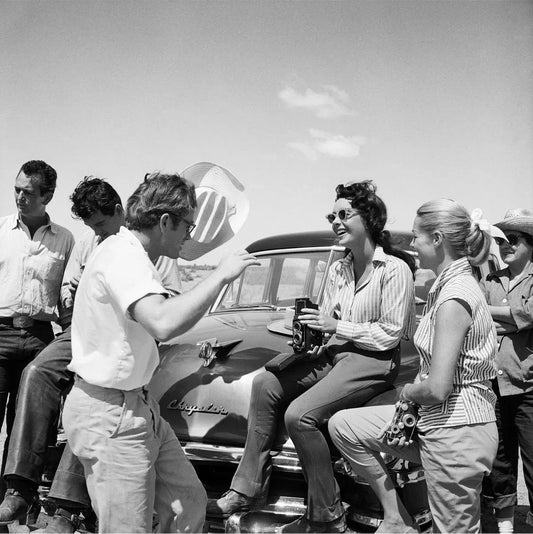 James Dean and Elizabeth Taylor laughing on the set of "Giant", from The Wild Ones collection-PurePhoto