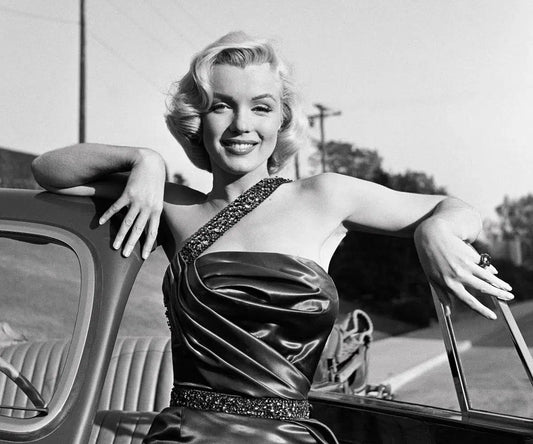 Marilyn Monroe Smiling on "How to Marry a Millionaire" (b&w), from The Wild Ones collection-PurePhoto