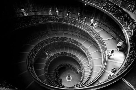 The Great Stairway - Black & White, by Marco Virgone-PurePhoto