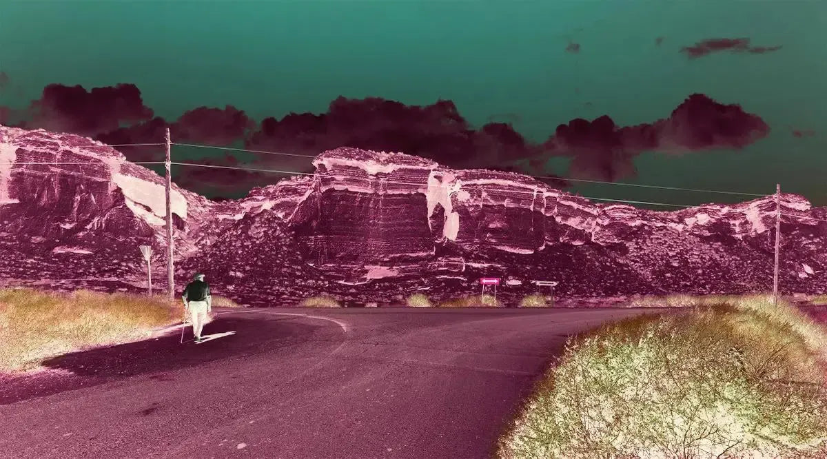 A former fellow of Hemingway walking to a bar near Arguedas, Spain, by Ivo Von Renner-PurePhoto