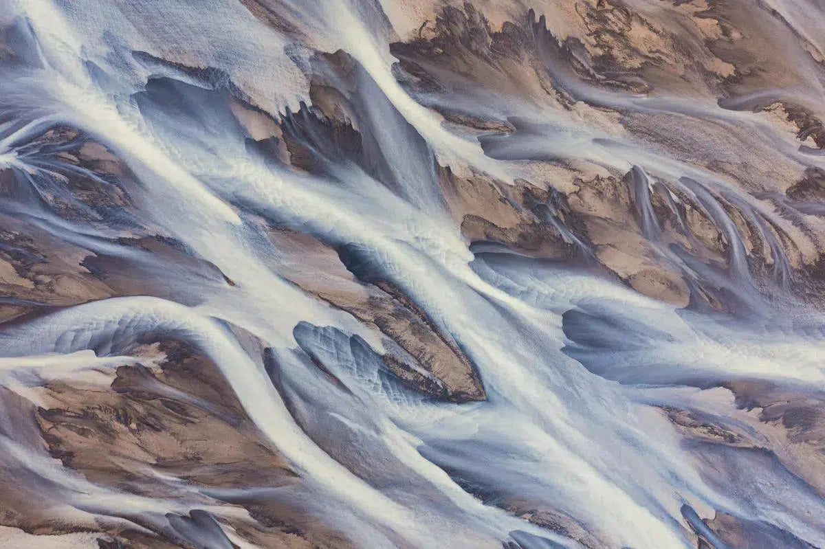 Abstract Glacier River of Iceland – II, by Jan Erik Waider-PurePhoto