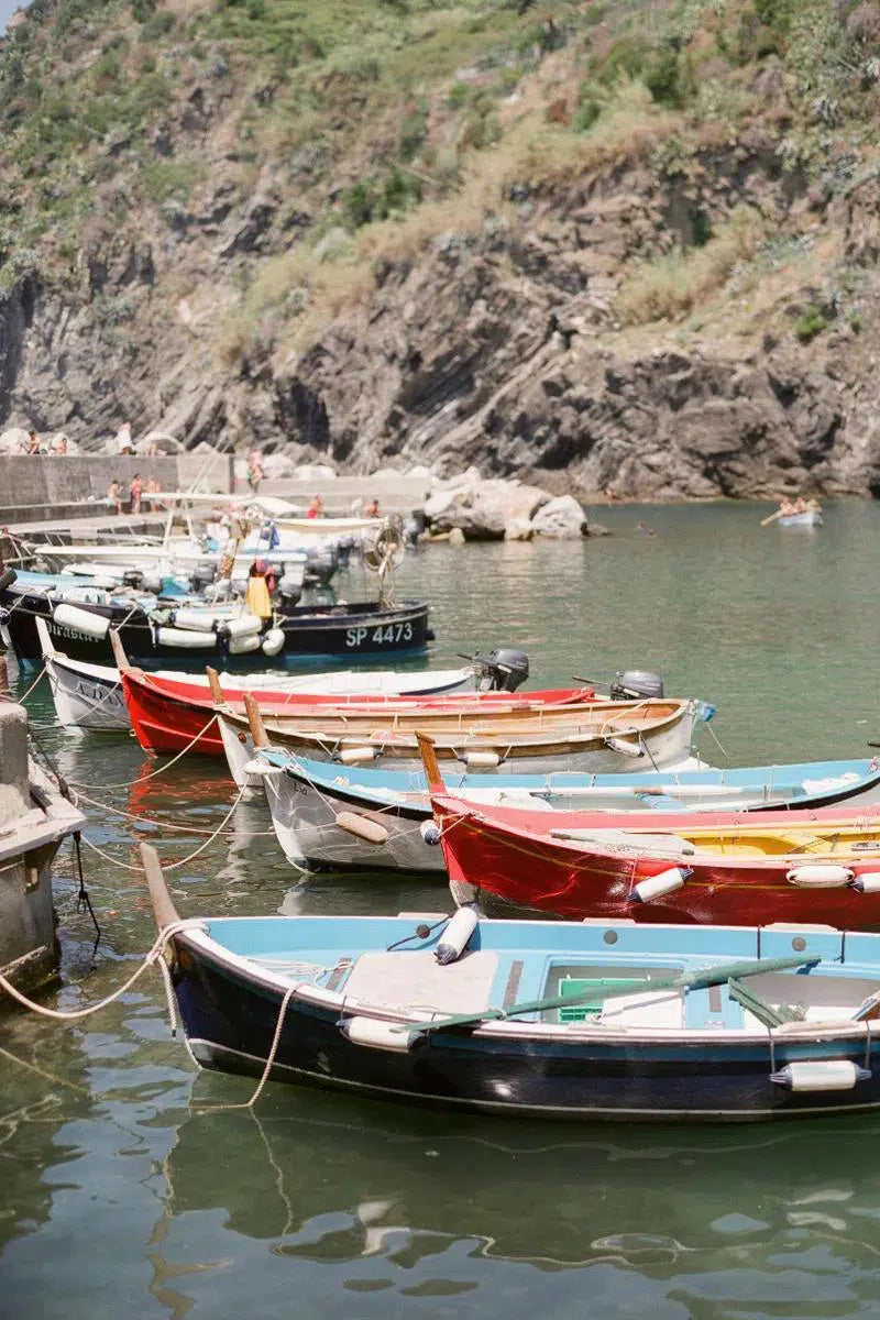 Boats in Vernazza, Italy, by Lauren Jonas-PurePhoto