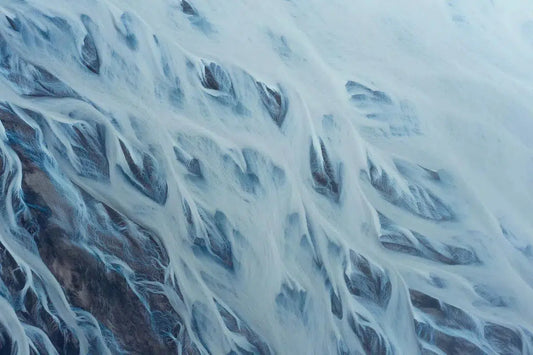 Glacier River in Iceland from Above – I, by Jan Erik Waider-PurePhoto