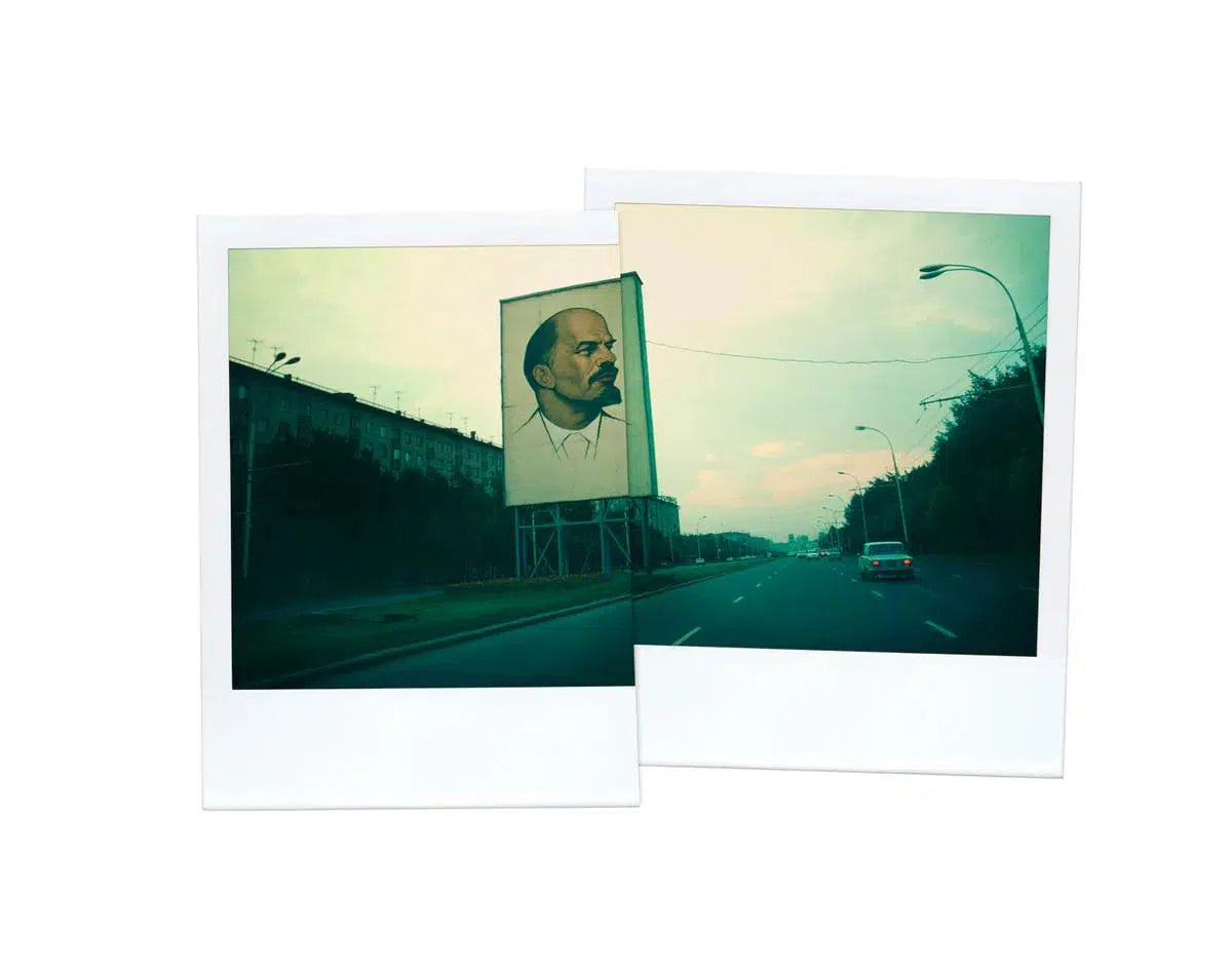 Lenin on billboard, Moscow 1975, by Ivo Von Renner-PurePhoto