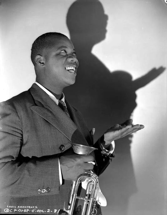 Louis Armstrong with his Shadow, from The Wild Ones collection-PurePhoto