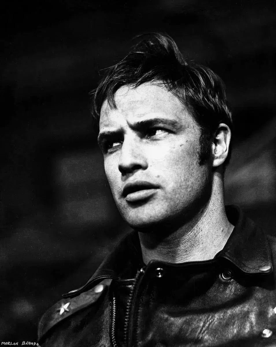 Marlon Brando in a Dramatic Closeup, from The Wild Ones collection-PurePhoto