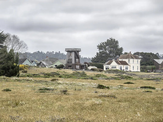 Mendocino Field and Water Tower, by Steven Castro-PurePhoto