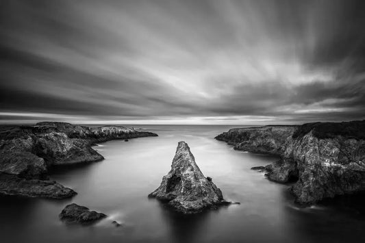 Mendocino Headlands Evening B&W, by Steven Castro-PurePhoto