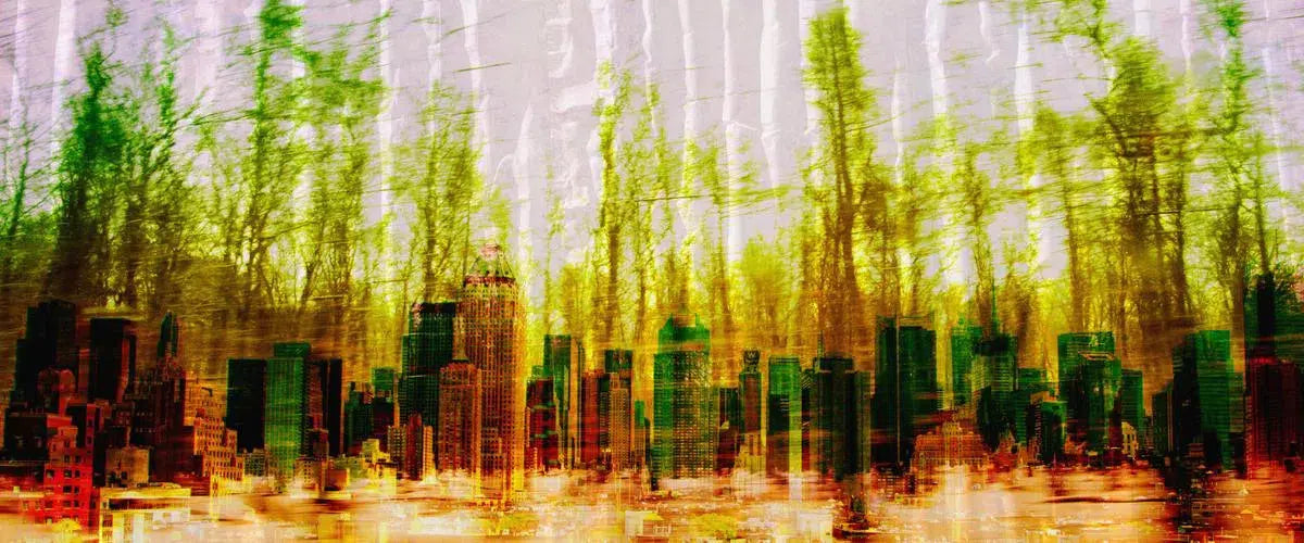 NY Green Crimped, by Anyes Galleani-PurePhoto