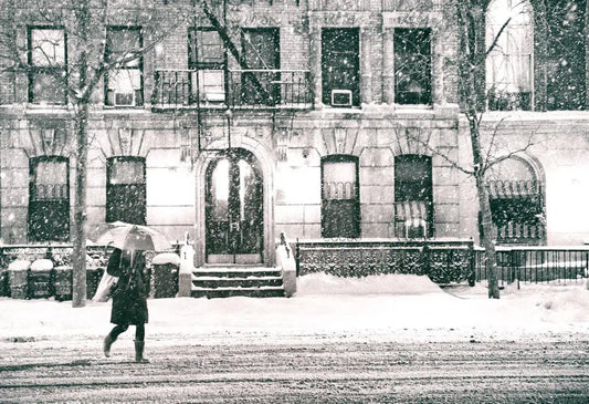 New York City - Snow on a Winter Night - Townhouses, by Vivienne Gucwa-PurePhoto