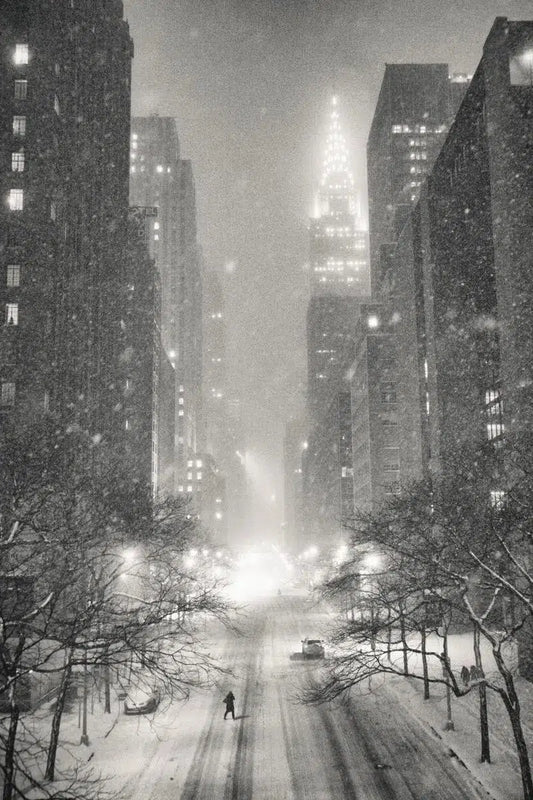 New York Winter - Snow and the Chrysler Building, by Vivienne Gucwa-PurePhoto