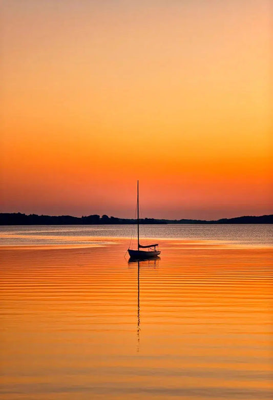 Sailboat Sunset, by John Greim-PurePhoto