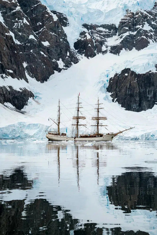 Sailing Ship Bark Europa in Antarctic Waters, by Jan Erik Waider-PurePhoto