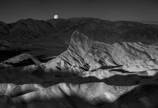 Sunrise & Moonset - Zabriskie Point, by Steven Castro-PurePhoto