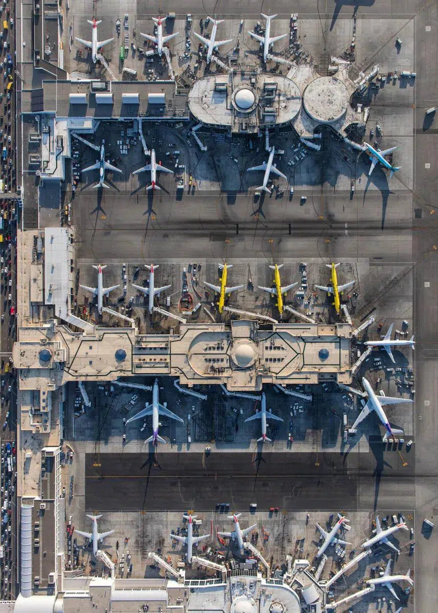 Terminals 4, 5, 6 at Sunrise, LAX, by Mike Kelley-PurePhoto