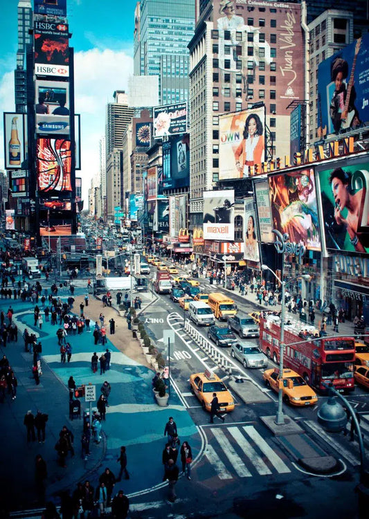 Times Square Chaos, New York City, by Pamela Ross-PurePhoto